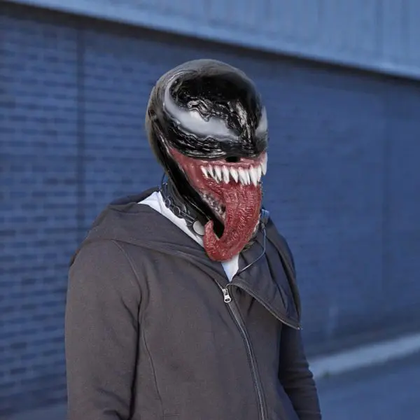 venom mask worn