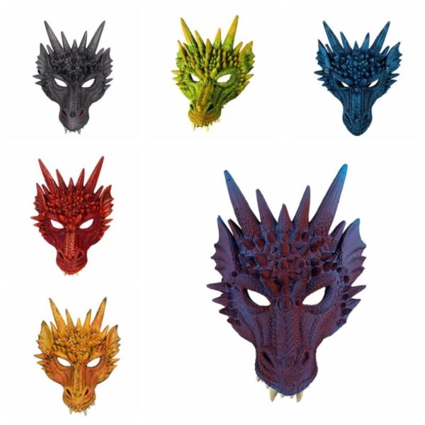 Dragon Mask - Masque de Dragon 4D pour enfants et adolescents demi masque d corations de f te d.jpg Q90.jpg