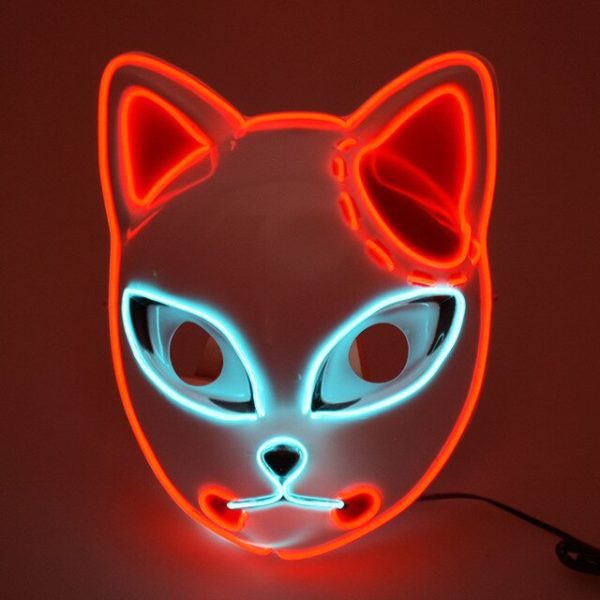 Luminous Fox Mask - Masque facial de chat lumineux LED d halloween pour femmes masque de renard tueur de d.jpg 640x640 1