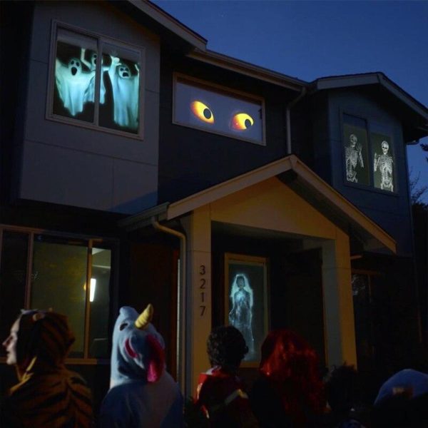 Halloween Horror Projector - Projecteur holographique d halloween nuits effrayantes lumi res de f te d halloween 12 films fen