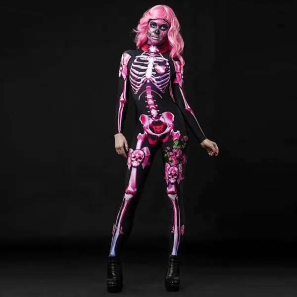 Adult Skeleton Costume - adultpink 1