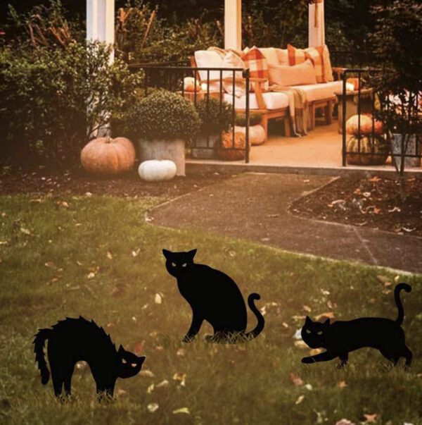 Black Cat Garden Silhouette