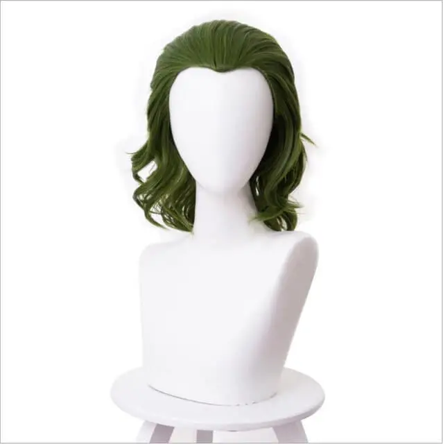 All products - Movie Joker Origin Clown Joker Wig Cosplay Costume Joaquin Phoenix Arthur Fleck Curly Green Heat
