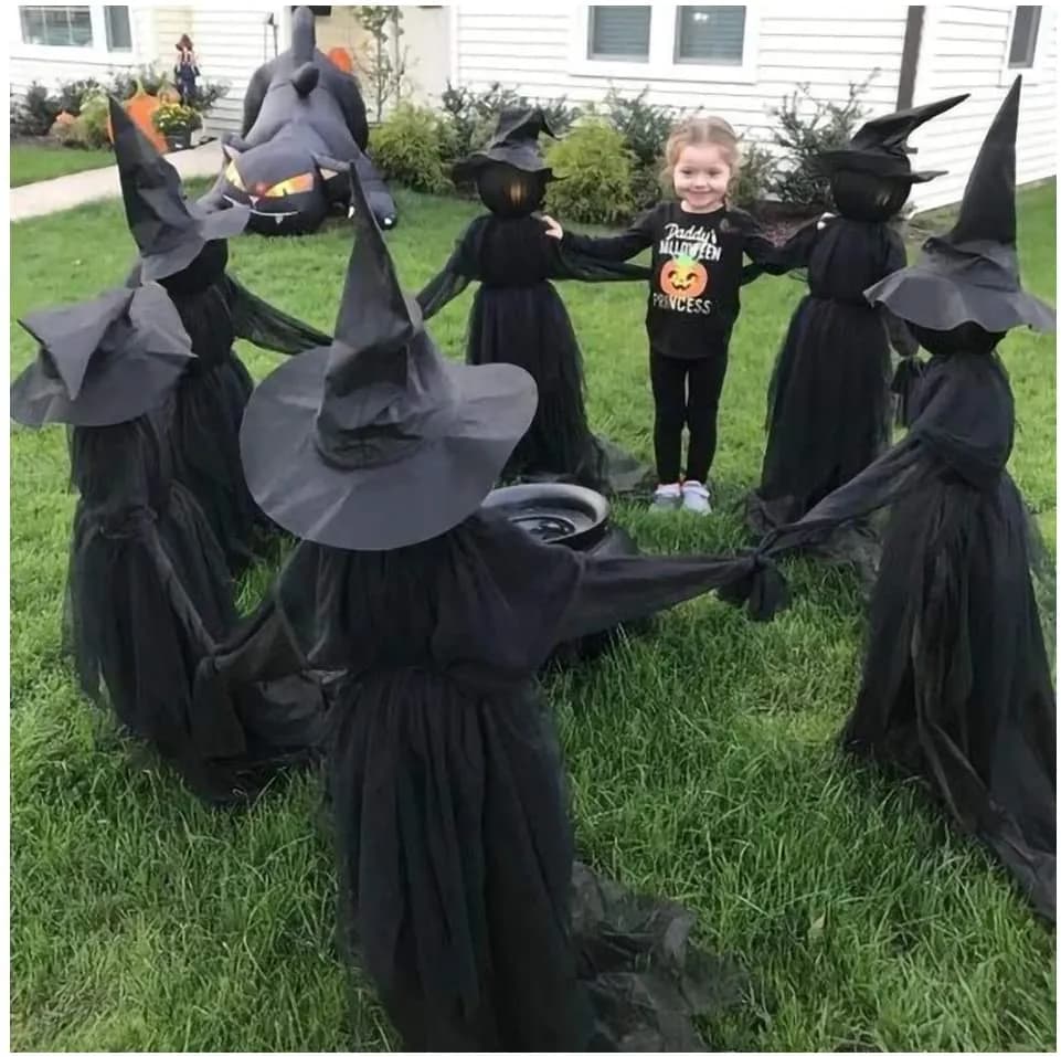 Lighted Witch Yard Decorations